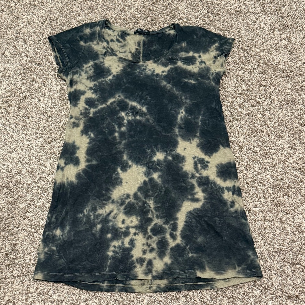 Sanctuary Black and Gray Tie-Dye Mini Dress